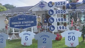 Dodgers-themed Christmas lights display in Torrance