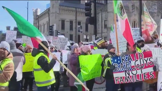 Hundreds of Chicago protesters march to 'Stop the Trump agenda'