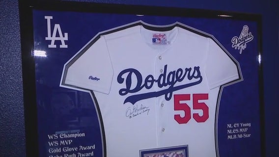 Dodgers memorabilia on display at Legends' Attic