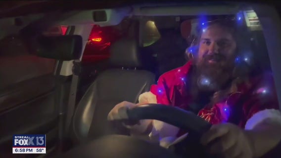 New Port Richey man turns hair into Christmas tree