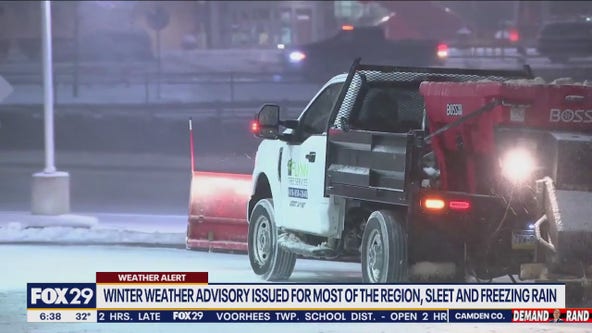 Winter Weather Advisory issued as sleet, freezing rain fall Thursday morning