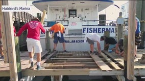 Storm recovery effort at Hubbard’s Marina