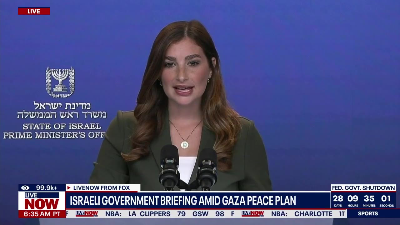 Israeli government briefing amid Gaza peace plan