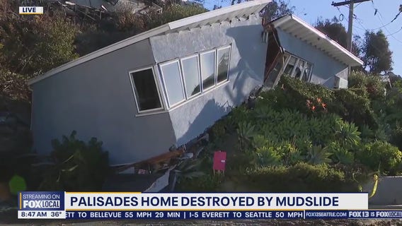 Home that survived Palisades Fire now destroyed by mudslide in CA