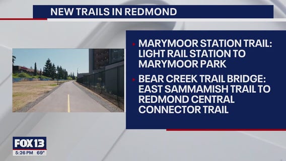 2 new trails connect Redmond transit station to King County parks
