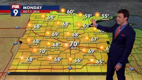 MN weather: Tranquil, fall-style day on Monday