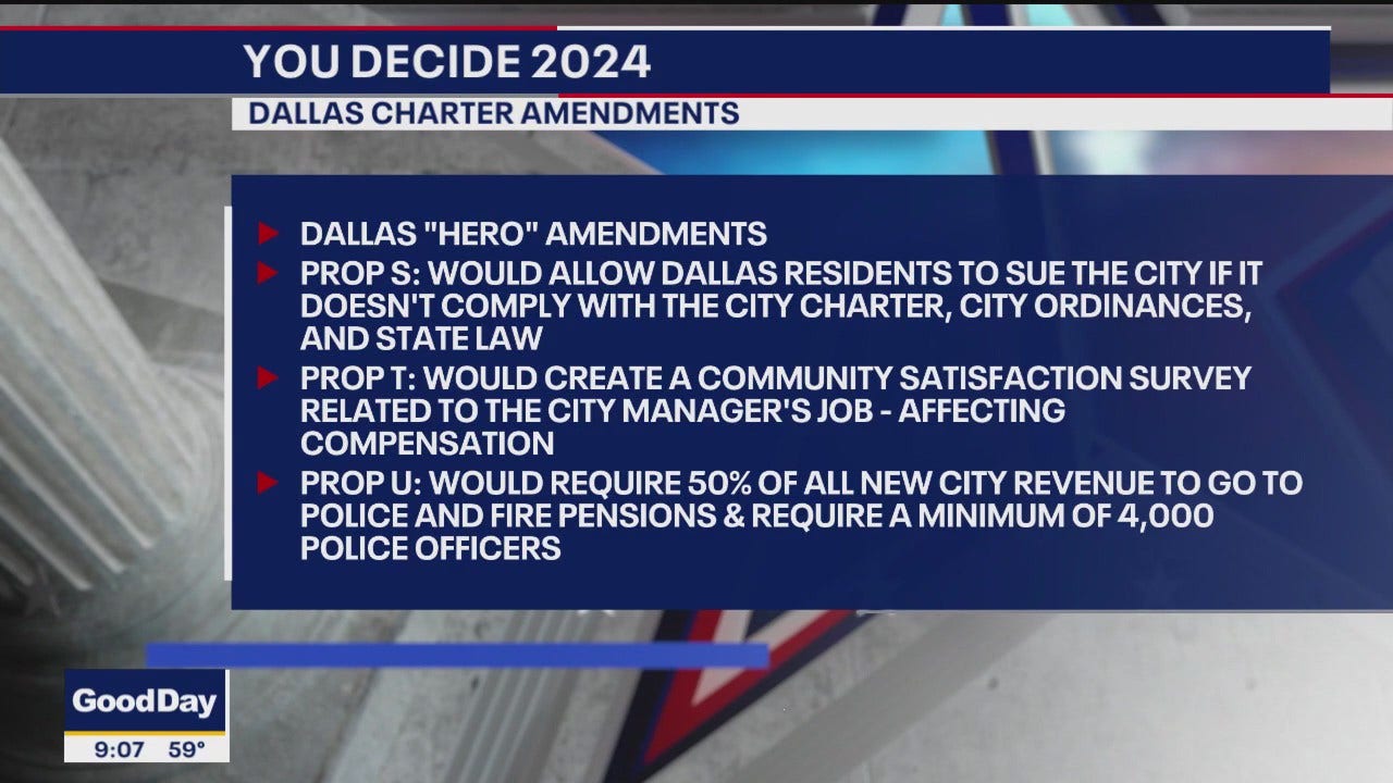 A proposition allowing Dallas residents to sue the city