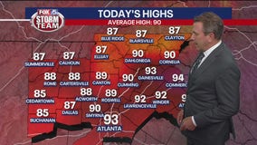 Tuesday noon forecast