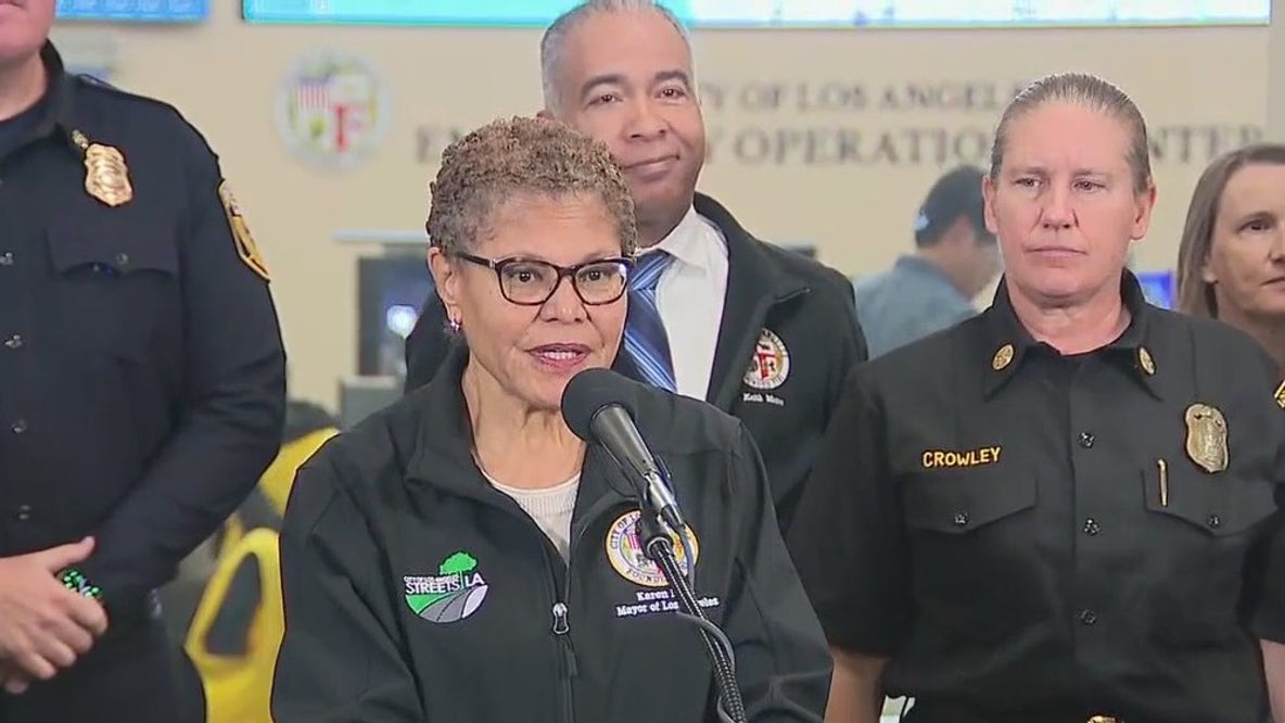 LA fires: Mayor Bass give update on containment