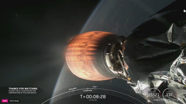 Watch again: SpaceX launches Falcon 9 rocket carrying Starlink satellites from Florida