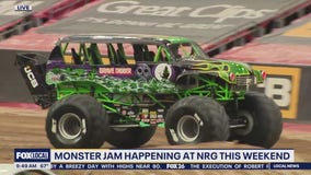 Shelby Rose goes for a ride in Grave Digger