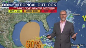 Possible tropical cyclone development in Caribbean