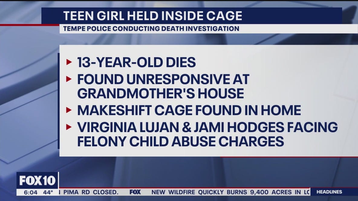 Mom, grandma kept teen girl inside makeshift cage: PD