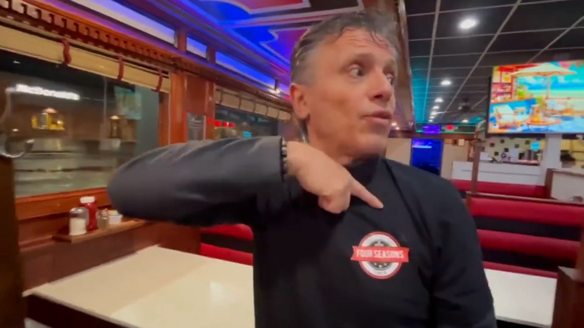 Raw: Diner hit by plane debris