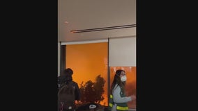 Pepperdine students watch Malibu burn from window