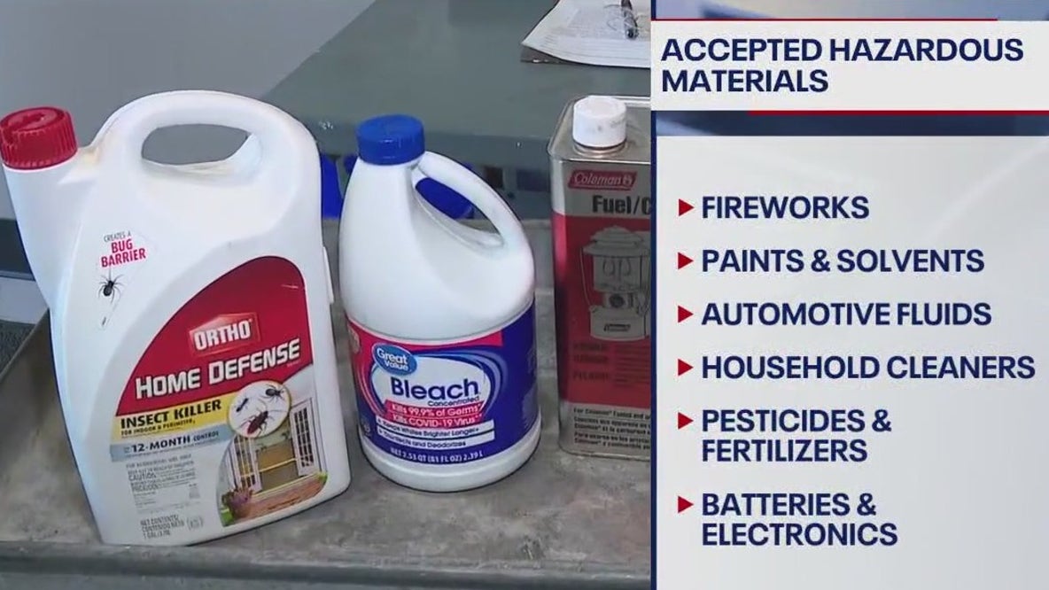 Mesa collecting unwanted hazardous waste materials
