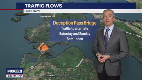 Weekend traffic closures around Puget Sound