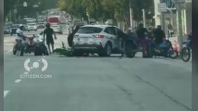 Bikers attack driver after crash in East Hollywood