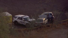 1 person dead in a crash with police vehicle