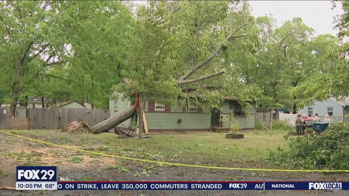 Tree falls into Gloucester County home during height of storm
