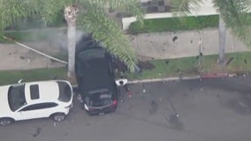 LA pursuit ends in violent crash