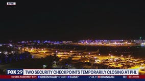 PHL Airport: 2 security checkpoints temporarily closing