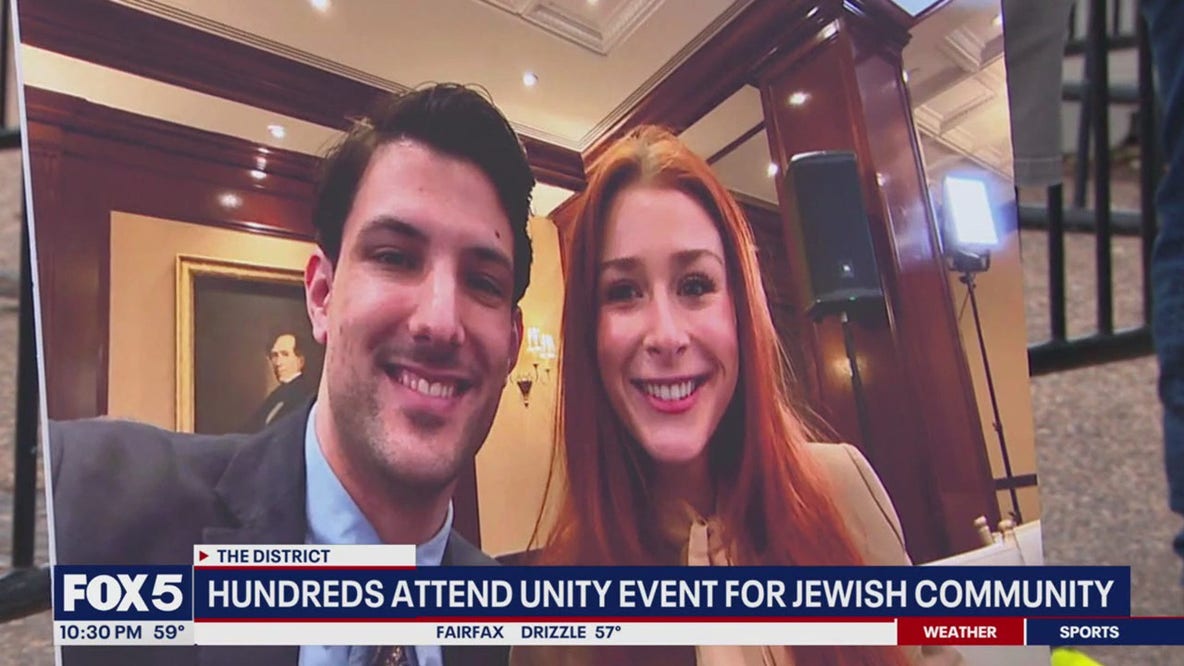 Hundreds attend memorial for Israeli Embassy workers killed