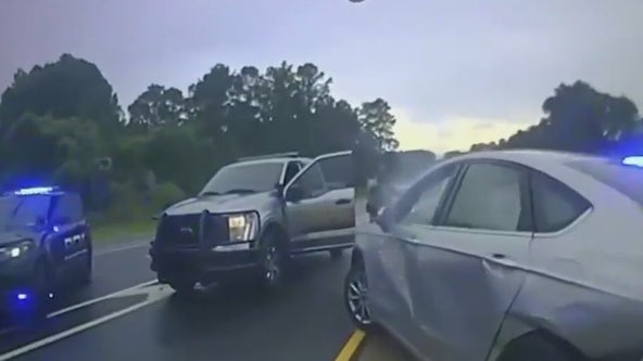 High speed chase ends with PIT before school zone