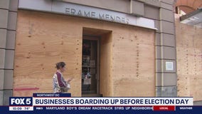 DC businesses boarding up before Election Day