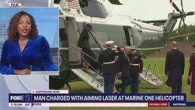 Trump laser pointer incident: Man arrested for allegedly aiming beam at Marine One