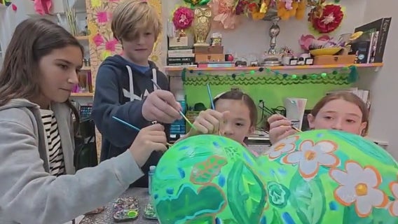 Children create "heart sculpture" to benefit SF General Hospital patients