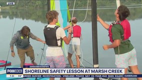 Shoreline safety lessons at Marsh Creek Watersports