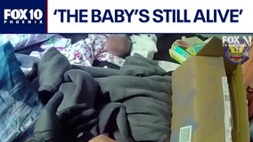 Police release video showing rescue of 'visibly emaciated' baby in south Phoenix