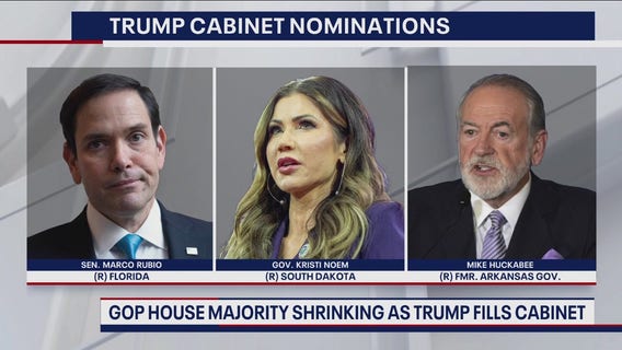 GOP House majority shrinking as Trump fills cabinet