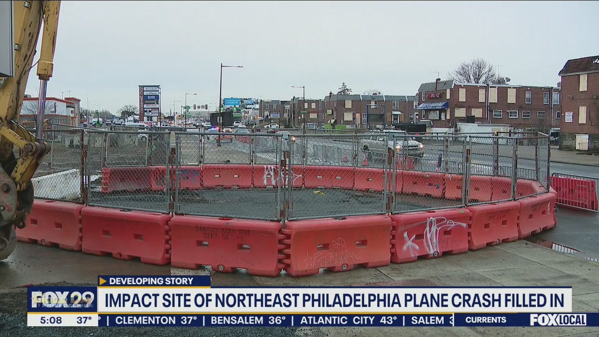 Philly Plane Crash: Crater from deadly medevac plane crash filled in
