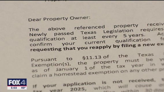 Texas homeowners must now verify homestead exemptions every 5 years — or risk losing it