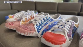 Artist at Covenant House uses shoe art to shine light on youth homelessness