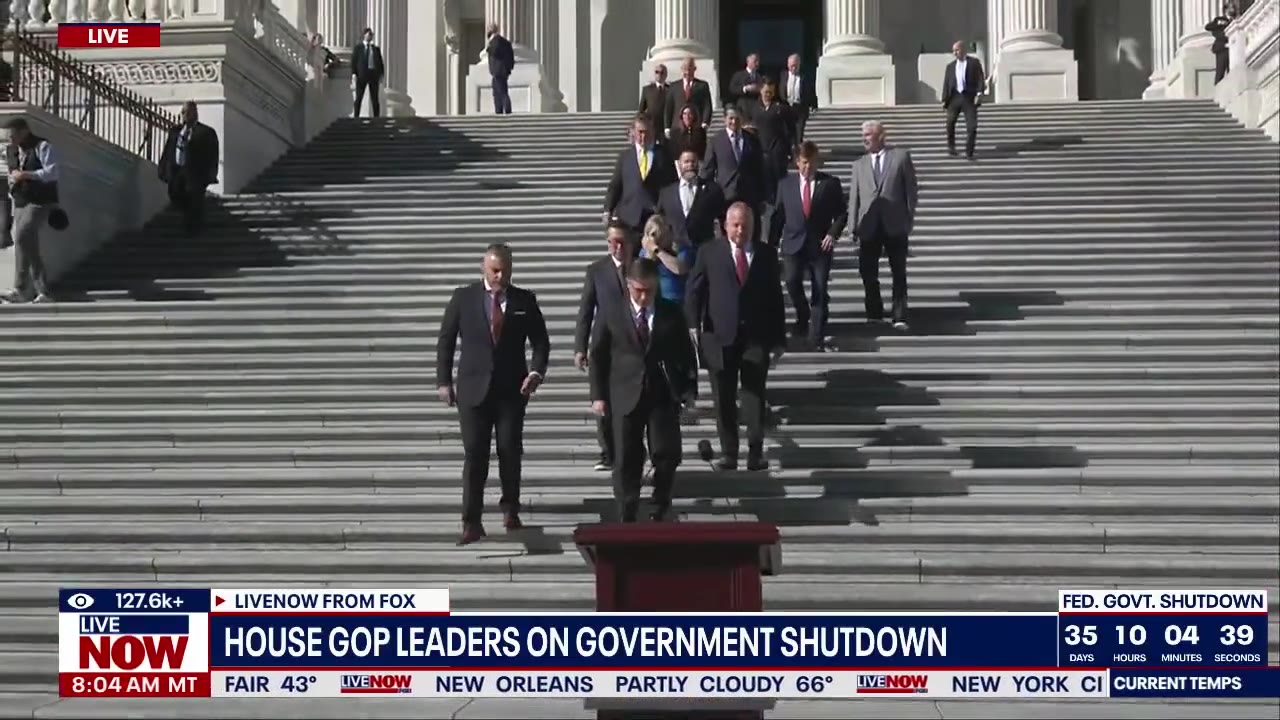 Speaker Johnson, House GOP speak on 36th day of government shutdown