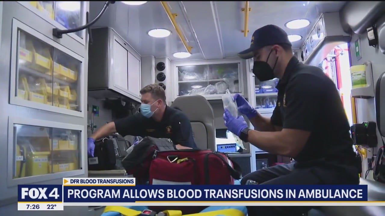 Dallas Fire-Rescue Pilot Program Enables Blood Transfusions En Route