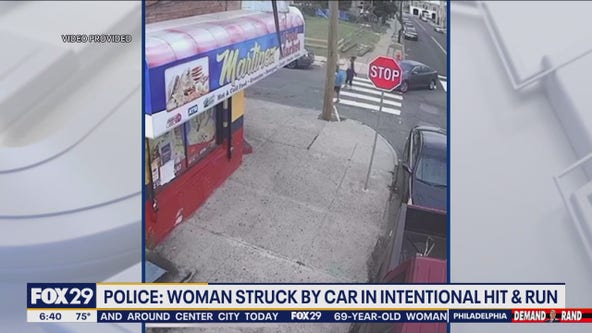 Woman struck by vehicle in intentional hit-and-run in North Philly