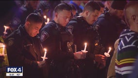 Candlelight vigil for Terrell PD officer Jacob Candanoza