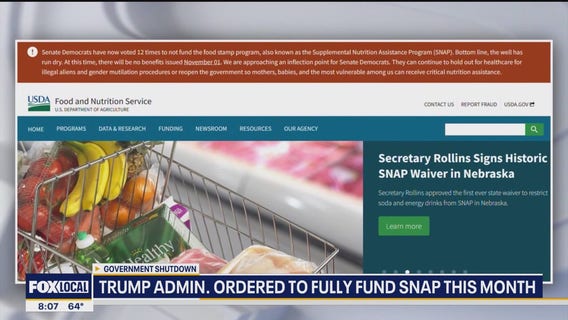 Trump Administration ordered to fully fund SNAP this month