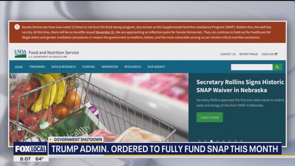 Trump Administration ordered to fully fund SNAP this month