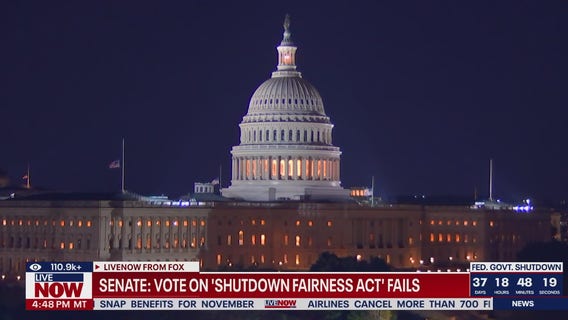 Vote on 'Shutdown Fairness Act' fails 53-43