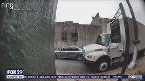 Box truck damages cars on narrow South Philly street; Driver flees