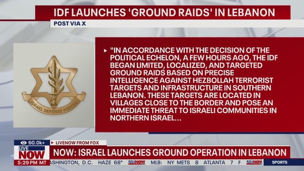 BREAKING: IDF launches ground raids in Lebanon