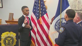 NYPD swears in first deaf intern