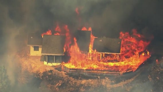 Photos: Wildfire completely destroys Lake County home