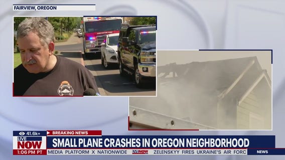 Plane crashes in Oregon neighborhood; townhouse resident missing