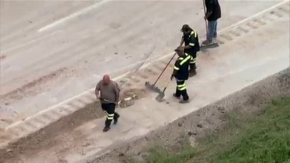 Truckload of dimes spills onto North Texas highway